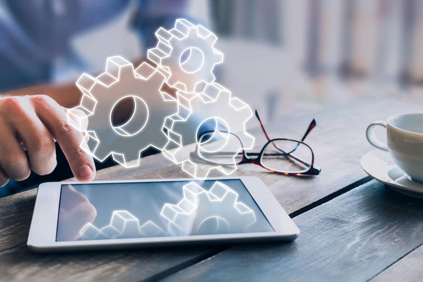 tablet z systemem optymalizacji procesów produkcji